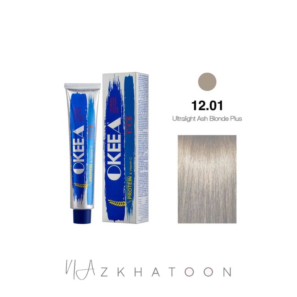 رنگ مو 100میل اکیا OKEEA سری SPECIAL شماره 12/01 پلاتینی یخی