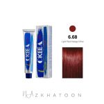 رنگ مو 100میل اکیا OKEEA سری RED WINE شماره 6/68 شراب قرمز روشن