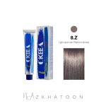 رنگ مو 100میل اکیا OKEEA سری HOT&COLD BROWN شماره 8Z بلوند روشن پلاتین مرواریدی