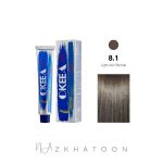 رنگ مو 100میل اکیا OKEEA سری ASH شماره 8/1 بلوند خاکستری روشن