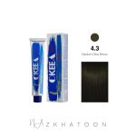 رنگ مو 100میل اکیا OKEEA سری OLIVE شماره 4/3 قهوه ای متوسط زیتونی