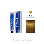 رنگ مو 100میل اکیا OKEEA سری GOLDEN شماره 8/5 بلوند طلایی روشن