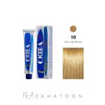 رنگ مو 100میل اکیا OKEEA سری NATURAL شماره 10 بلوند خیلی خیلی روشن طبیعی