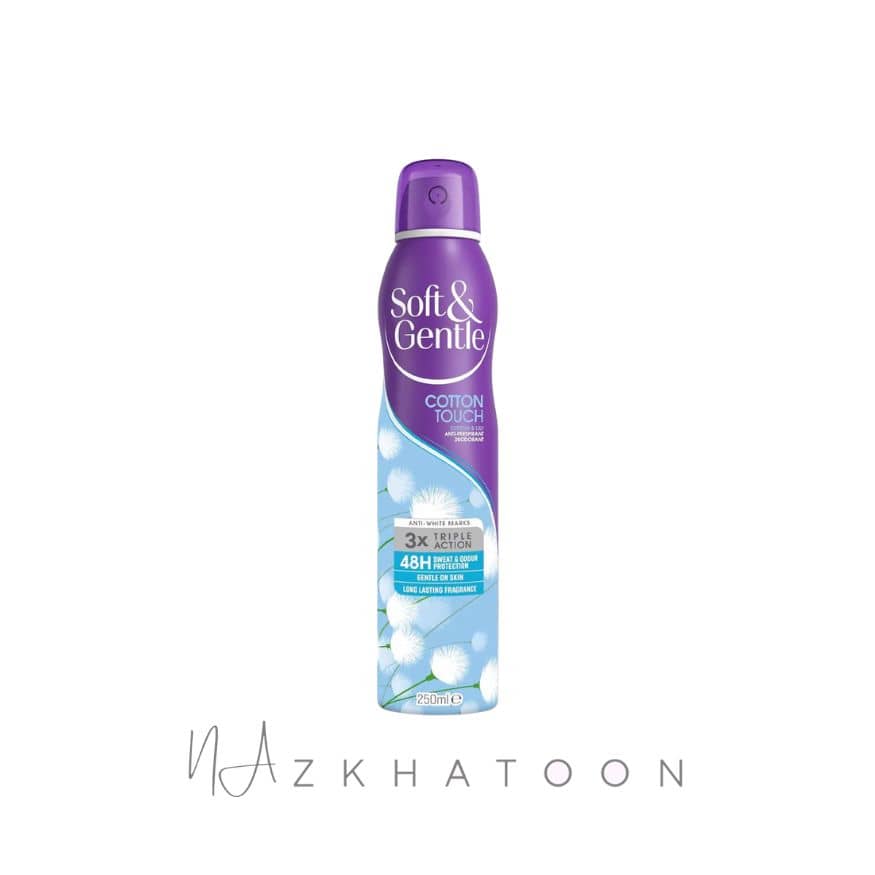 اسپری ضدتعریق سافت اند جنتل رایحه کاتن و لیلی Soft & Gentle Anti-Perspirant Deodorant Cotton & Lily (1)