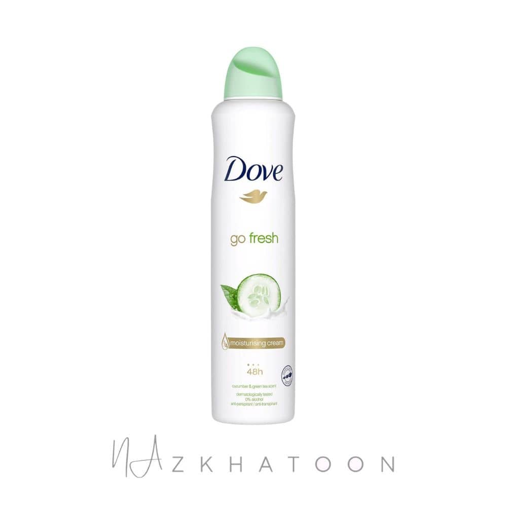 اسپری ضدتعریق زنانه داو رایحه خیار و چای سبز (4) (1) اسپری ضدتعریق زنانه داو رایحه خیار و چای سبز | Dove Go Fresh Cucumber & Green Tea Anti-Perspirant - Image 1