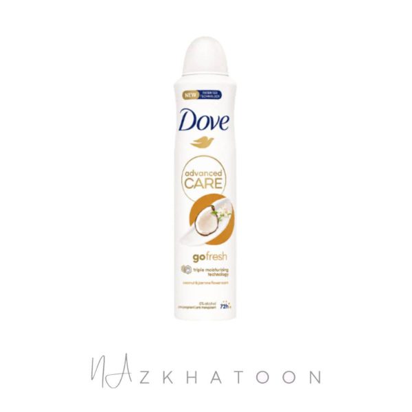 اسپری ضدتعریق زنانه داو رایحه نارگیل و گل یاس | Dove Go Fresh Coconut & Jasmine Flower Scent Antiperspirant