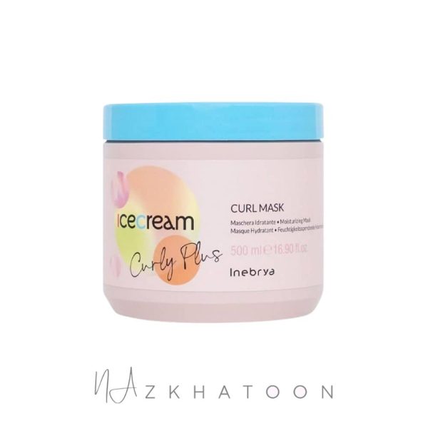 اینبریا ماسک موی فر و آبرسان و ضد وز آیس کریم کرلی پلاس 500میل | Inebrya Ice Cream Curly Plus Mask