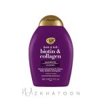 شامپو ضخیم‌کننده و حجم‌دهنده او جی ایکس بیوتین و کلاژن | OGX Thick & Full + Biotin & Collagen Shampoo