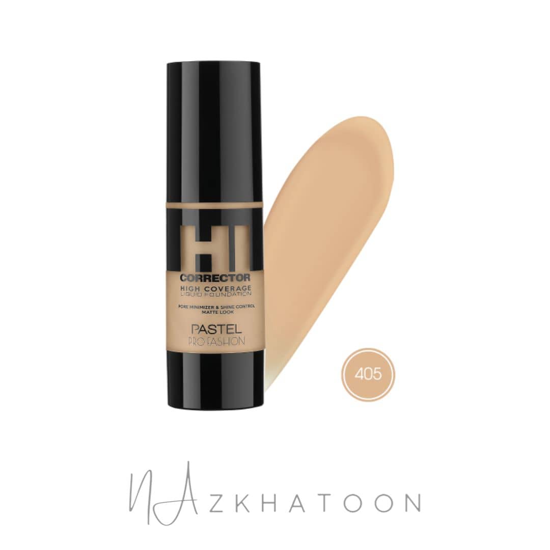 کرم پودر پوشانندگی بالا پاستل شماره 405 | Pastel High Coverage Liquid Foundation