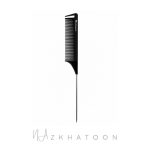 شانه دم‌باریک وین مدل C22 با دسته فلزی و دندانه‌های متراکم | WIAN Carbon Fibre Comb C22