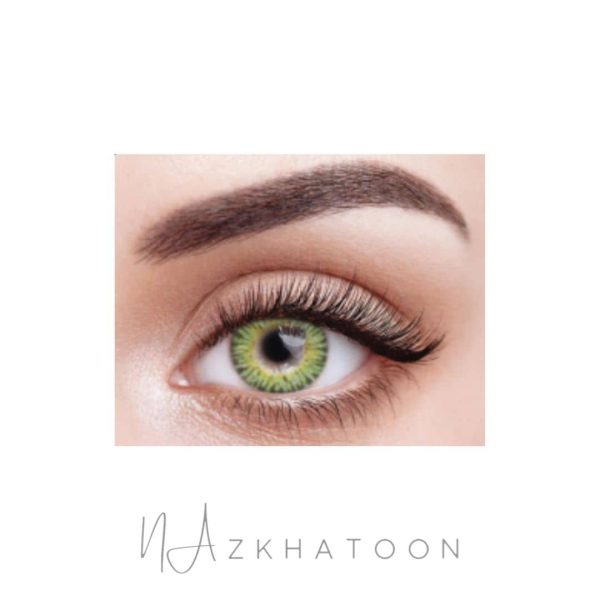 لنز رنگی چشم نیو ویژن سبز 3 | New Vision Colored Eye Contact Lens E M Green 3