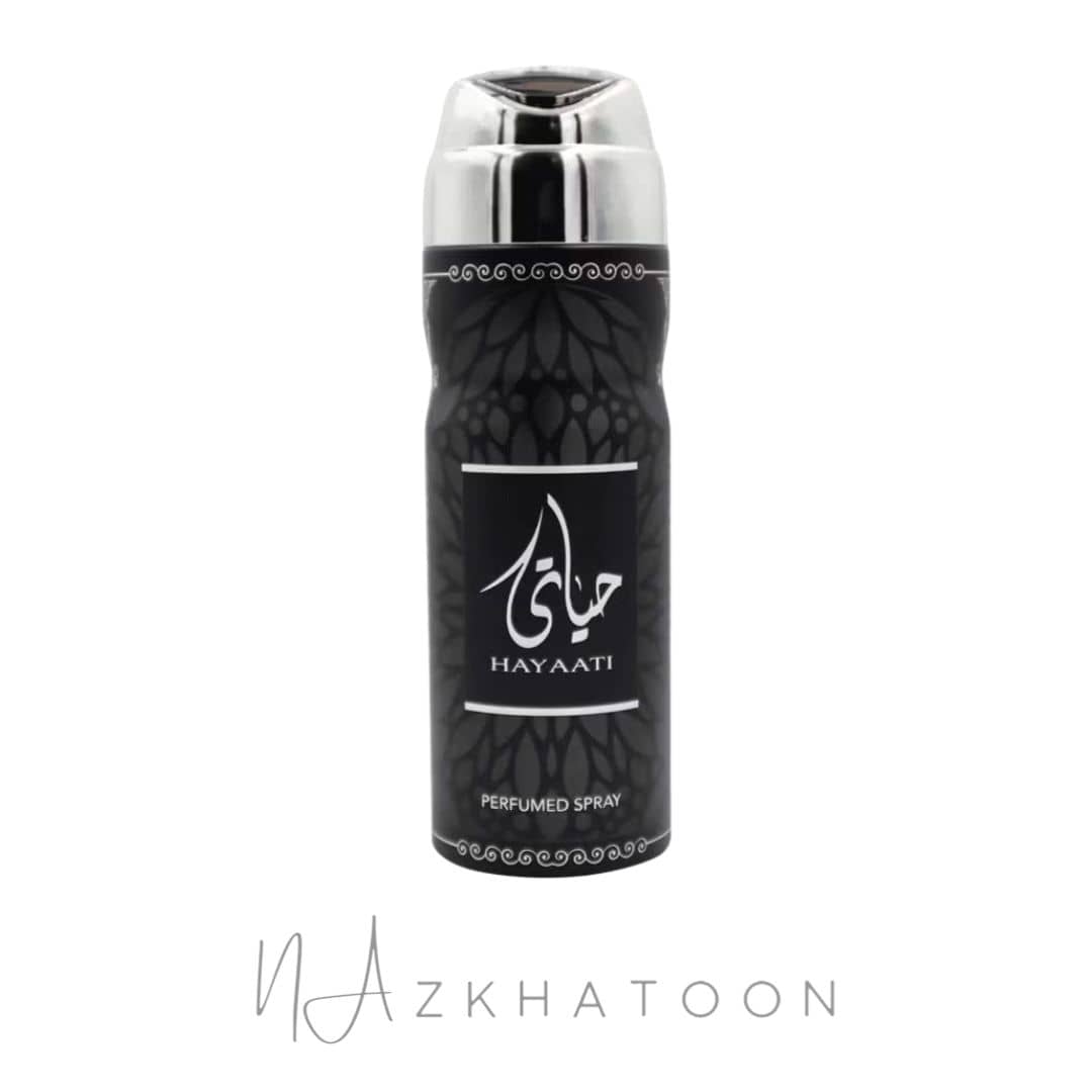 Lattafa Hayaati Body Spray A (1) اسپری بدن لطافه حیاتی | Lattafa Hayaati Perfumed Deodorant Spray - Image 1
