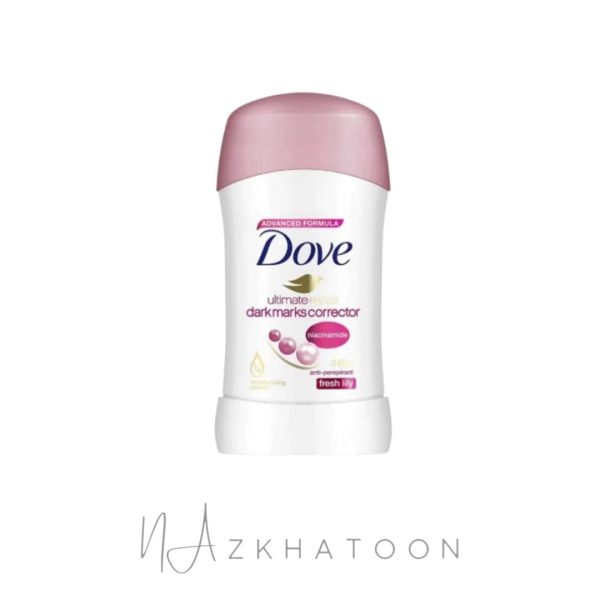 مام صابونی زنانه داو مدل اصلاح تیرگی پوست | Dove Antiperspirant Stick Ultimate Repair Soothing Fresh Lily