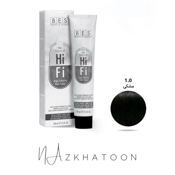 رنگ موی ۱۰۰ میل بس BES سری NATURAL شماره ۱/۰ مشکی طبیعی