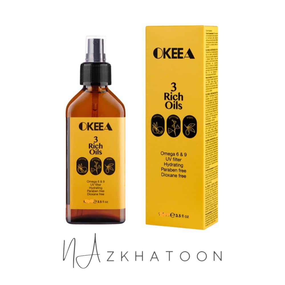 اکیا روغن آرگان (2) روغن سهگانه تقویتی مو اکیا 50میل | OKEEA 3 Rich Oil Hair Elixir - Image 1