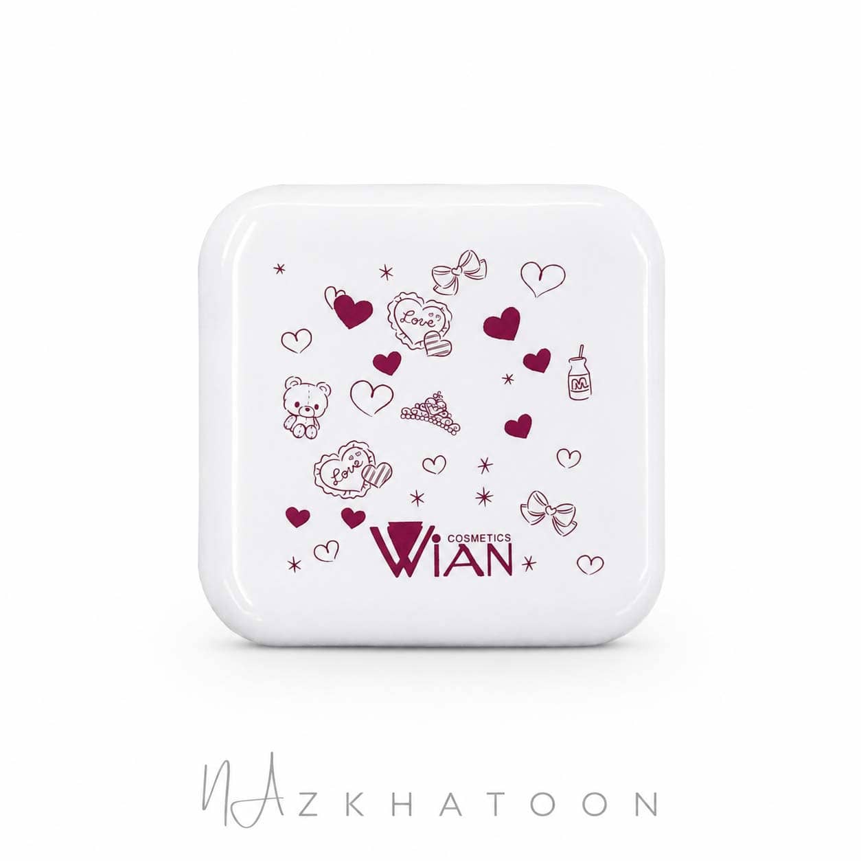 WIAN M104 (3) آینه آرایشی تاشو دوطرفه وین مدل M104 سفید | WIAN M104 Foldable Mirror White - Image 1