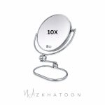 آینه آرایشی گرد رومیزی و دیواری وین مدل M230 تاشو با بزرگنمایی 10 برابر | WIAN Cosmetics M230 10X
