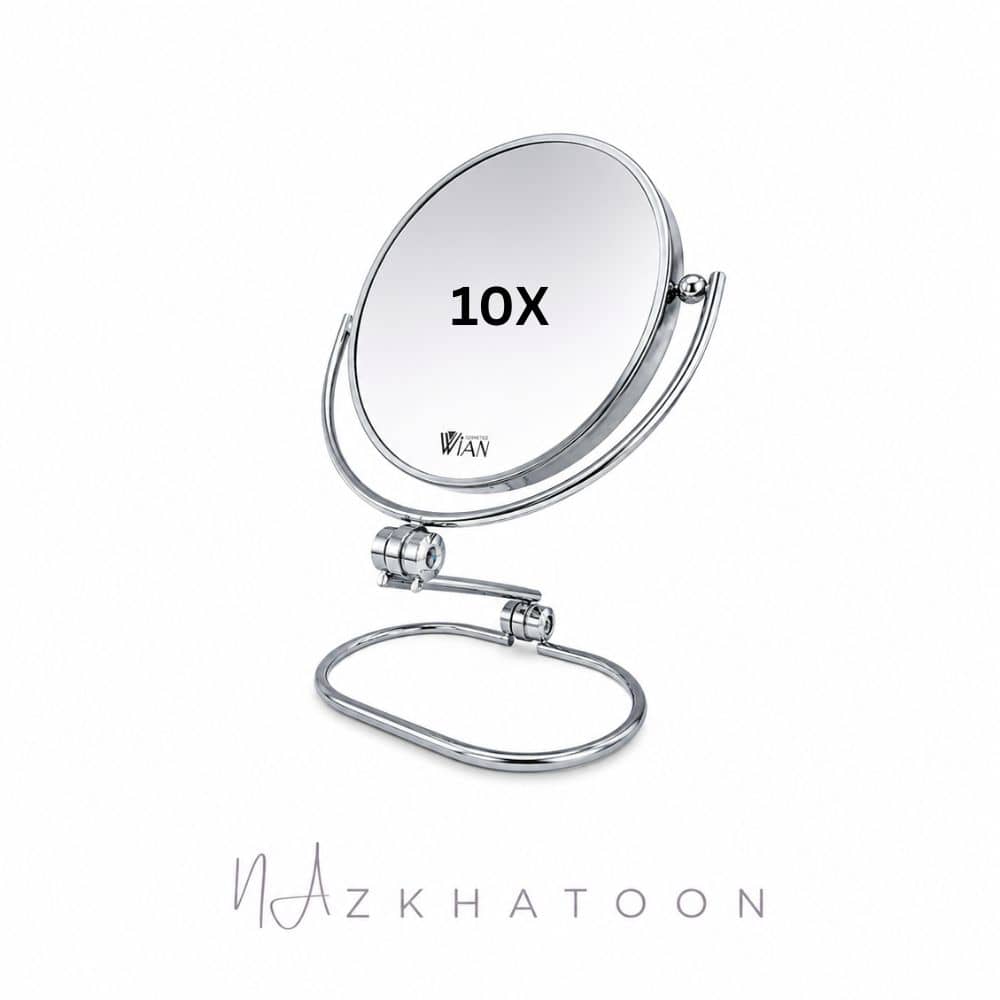 WIAN M230 آینه آرایشی گرد رومیزی و دیواری وین مدل M230 تاشو با بزرگنمایی 10 برابر | WIAN Cosmetics M230 10X - Image 1