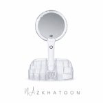 آینه آرایشی چراغ‌دار وین مدل M300 شارژی با بزرگنمایی 10 برابر | WIAN Cosmetics M300 LED 10X