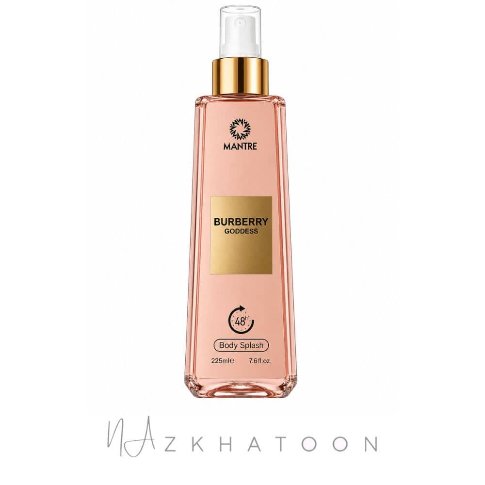 بادی اسپلش مانتره باربری گادس بادی اسپلش زنانه مانتره رایحه باربری گادس | MANTRE Body Splash Burberry Goddess - Image 1