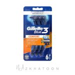 خودتراش ۳ عددی ژیلت بلو ۳ کامفورت | Gillette Blue3 Comfort