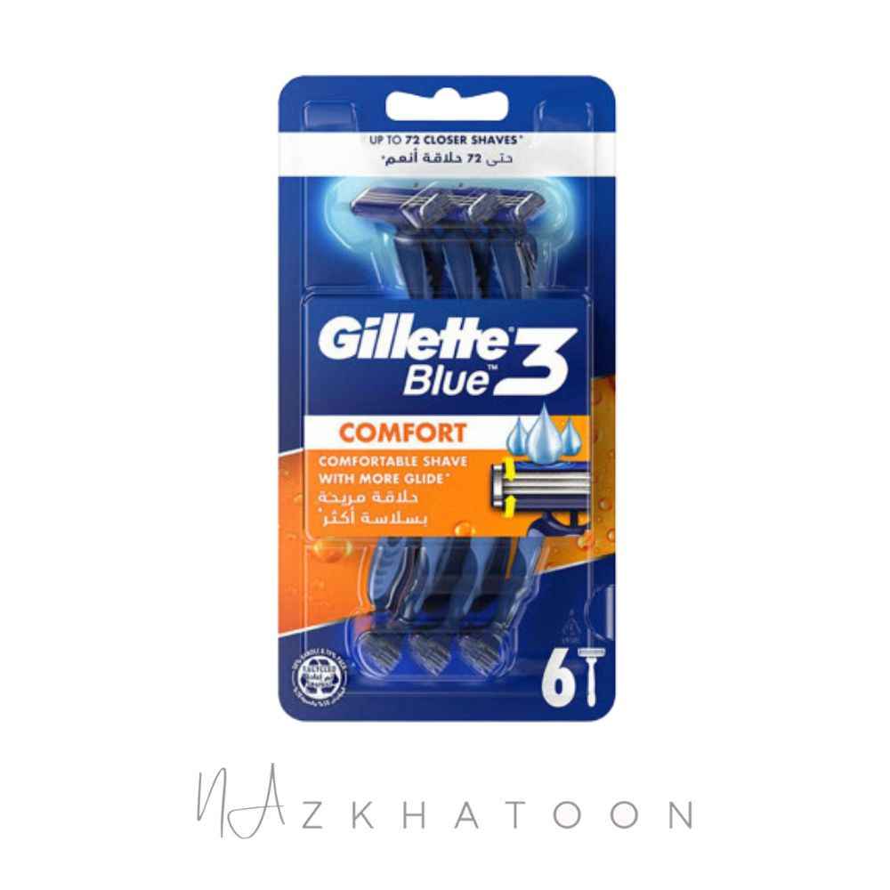 خودتراش ۳ عددی ژیلت بلو ۳ کامفورت (1) خودتراش ۳ عددی ژیلت بلو ۳ کامفورت | Gillette Blue3 Comfort - Image 1