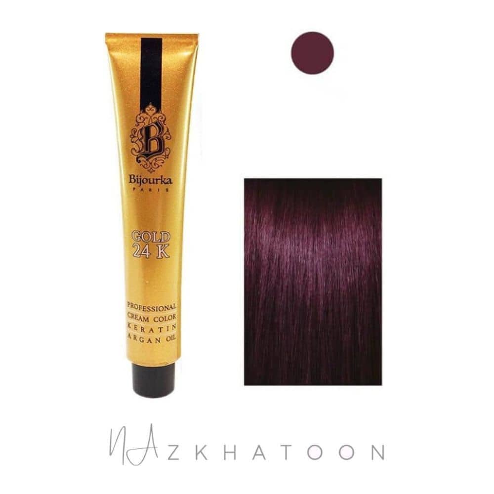 رنگ مو بیجورکا شماره 5.20 شرابی متوسط (2) (1) رنگ مو بیجورکا شماره 5.20 شرابی متوسط | Bijourka Hair Color No 5.20 Medium Violet - Image 1
