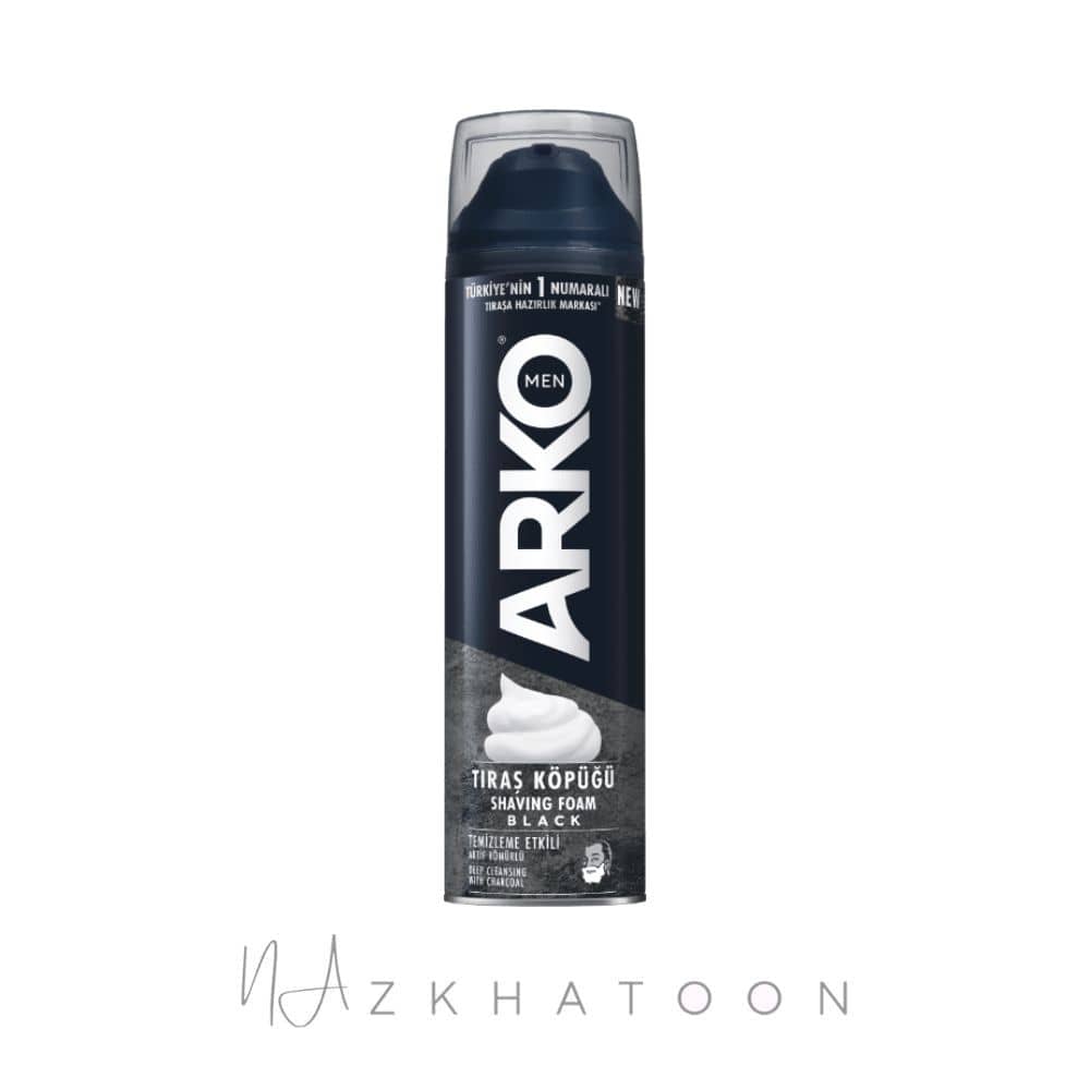 فوم اصلاح آرکو من مدل بلک (1) فوم اصلاح آرکو من مدل بلک | Arko Men Black Shaving Foam - Image 1