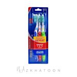 مسواک ۳ عددی اورال بی مدل آل راندر مدیوم | Oral-B All Rounder 123 Clean Medium Toothbrush 3 Pack - Image 2
