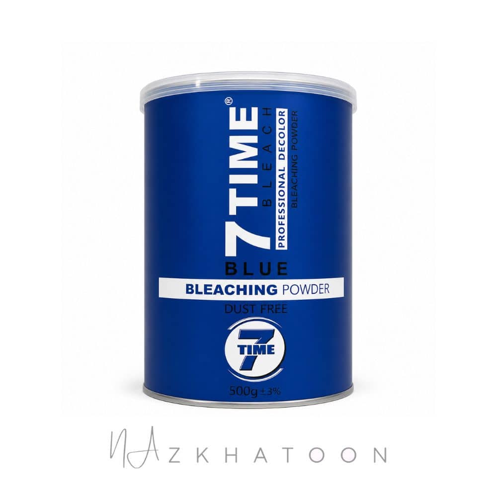 پودر دکلره قوطی سون تایم ابی (1) پودر دکلره آبی سون تایم | 7TIME Blue Bleaching Powder - Image 1