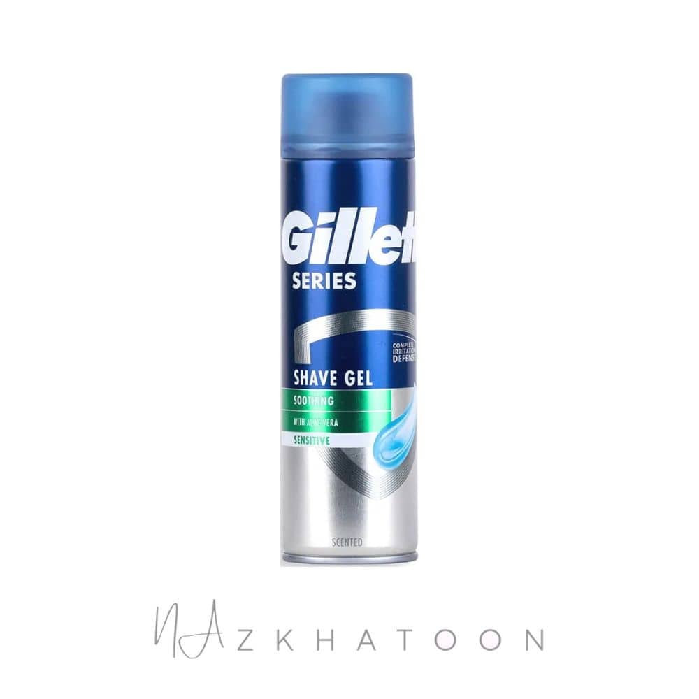 ژل اصلاح ژیلت آلوئه_ورا مناسب پوست حساس (1) ژل اصلاح ژیلت آلوئهورا مناسب پوست حساس | Gillette Soothing Shave Gel Aloe Vera - Image 1
